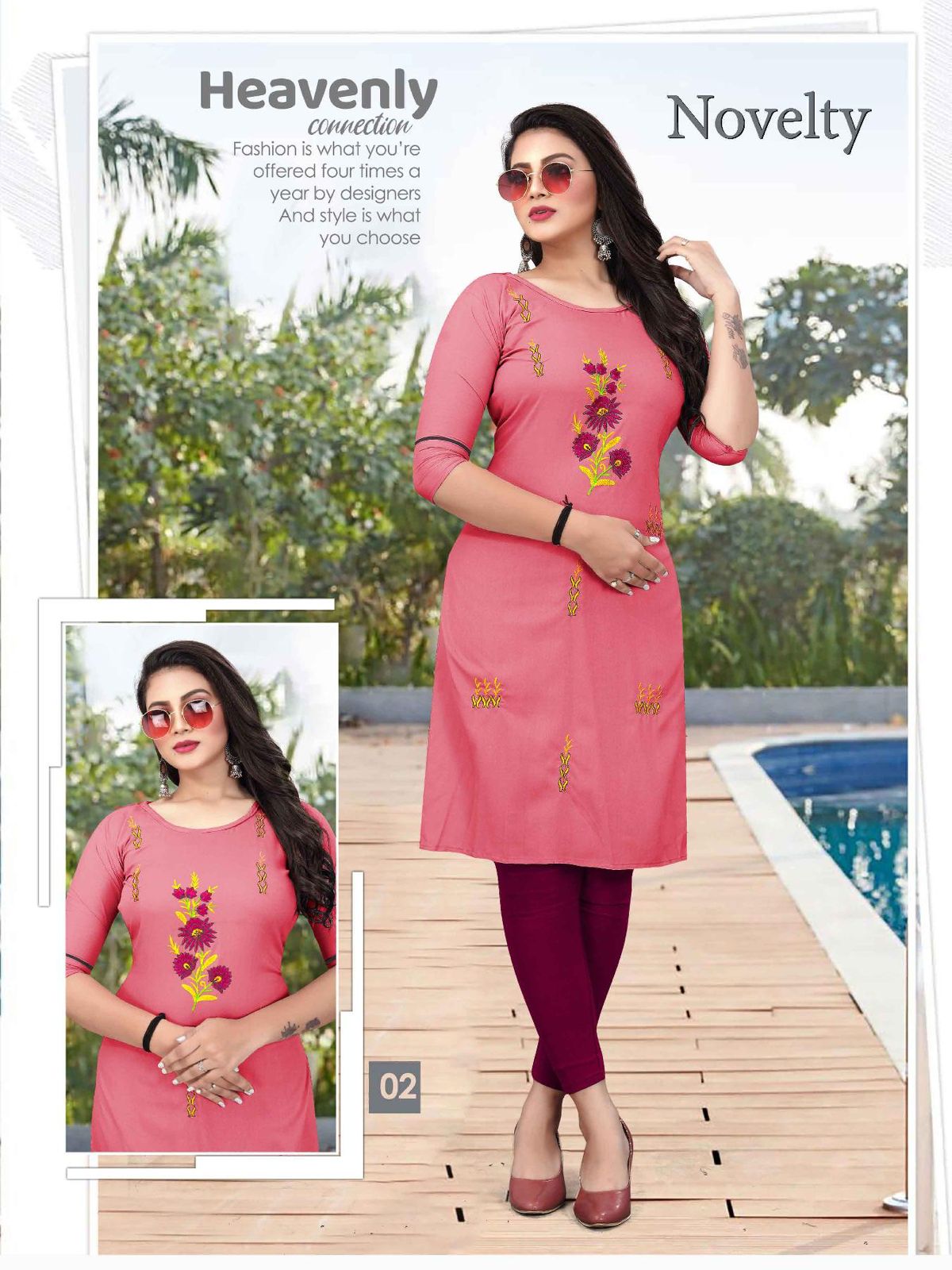 Trendy Novelty Casual Wear Straight Wholesale Kurti Collection
